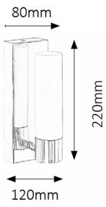 Rabalux 5749 LED koupelnové nástěnné svítidlo Jim 1x4W | 400lm | 4000K | IP44 - chrom, bílá