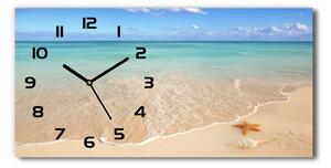 Skleněné hodiny na stěnu Hvězdice na pláži pl_zsp_60x30_f_23665929