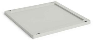 HAY Plastové víko Colour Crate Medium Square/Cube, grey