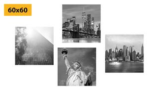 Set obrazů černobílý New York