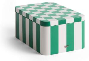 HAY Plechová dóza Tin Container Small, green and off-white