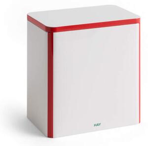 HAY Plechová dóza Tin Container Large, off-white and red