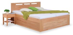 Zvýšená postel z masivu a úložným prostorem VALENCIA senior 160x200, 180x200, masiv buk