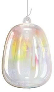 Lodes 21813 0127 Obló large, závěs z foukaného skla Rainbow, 1x7W LED 2700K, Ø24,5x34,7cm