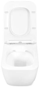 Rea Martin - závěsná WC mísa Rimless 51x37 s pomalu-padajícím sedátkem, bílá, REA-C8006