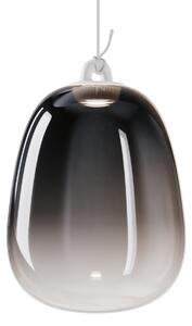 Lodes 21813 4330 Obló large, závěs z kouřového foukaného skla, 1x7W LED 3000K, Ø24,5x34,7cm