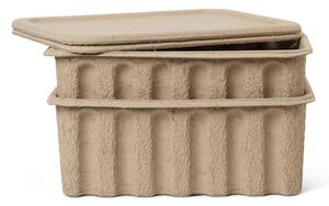Ferm Living Papírový úložný box Pulp Large set 2 ks, brown