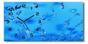 Moderní skleněné hodiny na stěnu Kapky vody pl_zsp_60x30_f_336634