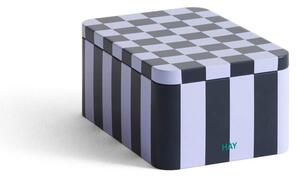 HAY Plechová dóza Tin Container Small, dark blue and lavender