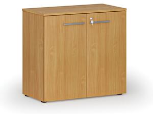 Kancelářská skříň s dveřmi PRIMO WOOD, 800 x 420 x 740 mm, buk