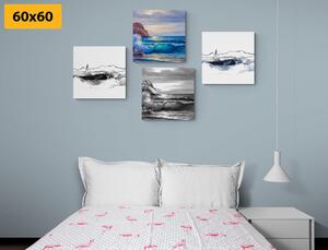 Set obrazů imitace malovaného moře