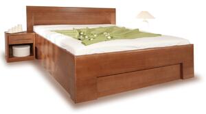 Vysoká dřevěná postel s úložným prostorem VAREZZA 7, masiv buk