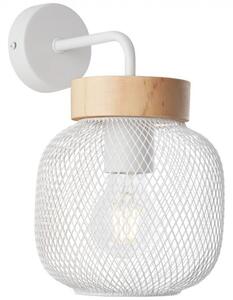 Brilliant 99107/75 Nástěnná lampa GIADA bílá + dřevo