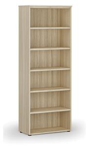 Kancelářský regál PRIMO WOOD, 800 x 420 x 2128 mm, dub přírodní