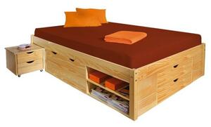 Manželská postel s úložným prostorem IA8803, IA8804 160x200, 180x200, masiv borovice