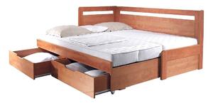 Rozkládací postel s úložným prostorem TANDEM KLASIK levá - oblá