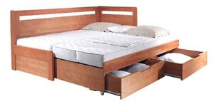 Rozkládací postel s úložným prostorem TANDEM KLASIK pravá - oblá