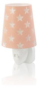 Dalber 81215S LED dětská noční orientační lampička Stars Pink 1x0,3W | E14 - do zásuvky, vypínač na těle, růžová