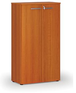 Kancelářská skříň s dveřmi PRIMO WOOD, 800 x 420 x 1434 mm, třešeň