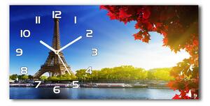 Skleněné hodiny na stěnu Eiffelova věž Paříž pl_zsp_60x30_f_44409283
