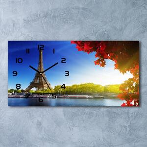 Skleněné hodiny na stěnu Eiffelova věž Paříž pl_zsp_60x30_f_44409283