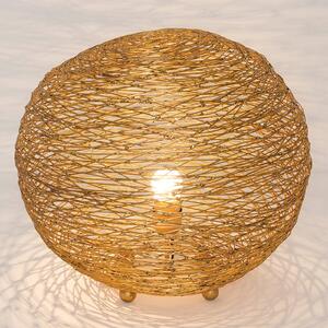 Stolní lampa Campano zlatá, 40 cm průměr