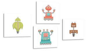 Set obrazů parta robotů
