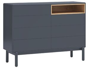 Antracitově šedá lakovaná komoda Teulat Corvo 120 x 40 cm