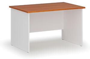 Kancelářský psací stůl rovný PRIMO WHITE, 1200 x 800 mm, bílá/třešeň