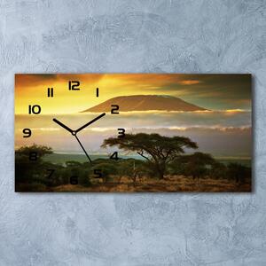 Skleněné hodiny na stěnu Kilimandżaro Kenia pl_zsp_60x30_f_49494611