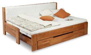 Rozkládací postel s úložným prostorem DUO MONIKA, 90x200, buk