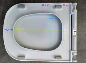 Cersanit Caspia, antibakteriální toaletní sedátko z duroplastu, bílá, K98-0145