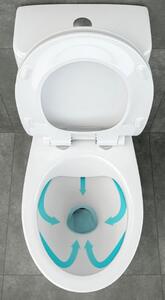 Cersanit Carsania II CleanOn WC kombi + pomalu padající sedátko, zadní odpad, 3/6l, K11-2340