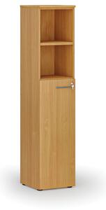 Kombinovaná kancelářská skříň PRIMO WOOD, dveře na 3 patra, 400 x 420 x 1781 mm, buk