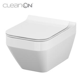 Cersanit Crea WC mísa závěsná hranatá CeanOn bez sedátka, bílá, K114-016
