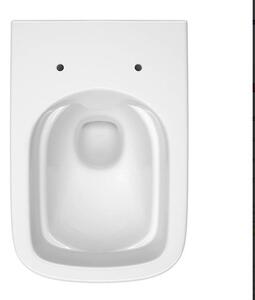 Cersanit Larga square Clean On, závěsná wc mísa 3/5 l + sedátko s pomalým zavíráním z duroplastu, bílá, S701-473