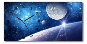 Moderní skleněné hodiny na stěnu Měsíc pl_zsp_60x30_f_52034246