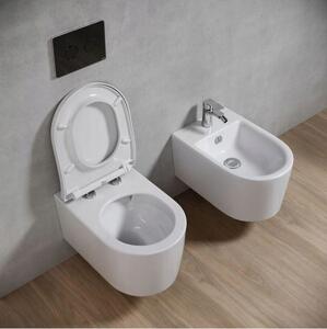 Cersanit Inverto závěsná wc mísa StreamOn 52 x 35,5 cm + pomalu-padající sedátko Slim SC, Bílá, S701-419