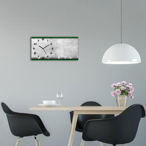 Moderní skleněné hodiny na stěnu Zelená zeď pl_zsp_60x30_f_51823590