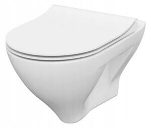Cersanit Mille - závěsná wc mísa CleanOn se SLIM pomalu padajícím sedátkem z duroplastu, SET B291, bílá, S701-453