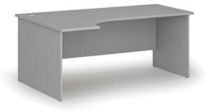Rohový kancelářský psací stůl PRIMO GRAY, 180x120 cm, levý, šedá