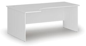 Rohový kancelářský psací stůl PRIMO WHITE, 180x120 cm, levý, bílá