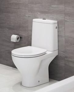 Cersanit Moduo - WC Kombi zadní odpad 3/5 CLEAN ON+WC sedátko duroplast SLIM, Bílá, K116-024