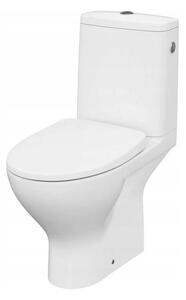 Cersanit Moduo 43 - WC kombi zadní odpad 3/5 CLEAN ON+WC sedátko duroplast SLIM, Bílá, K116-036