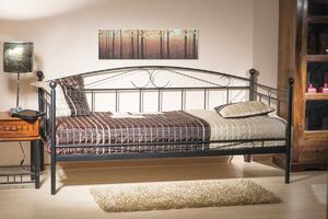 Kovová postel - jednolůžko CS4016, 90x200, černá
