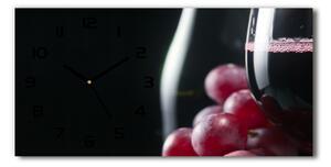 Skleněné hodiny na stěnu Hrozny a víno pl_zsp_60x30_f_52977492