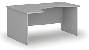 Ergonomický kancelářský psací stůl PRIMO GRAY, 160x120 cm, levý, šedá