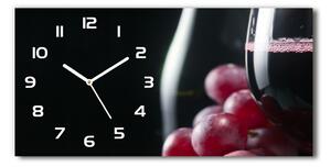 Skleněné hodiny na stěnu Hrozny a víno pl_zsp_60x30_f_52977492