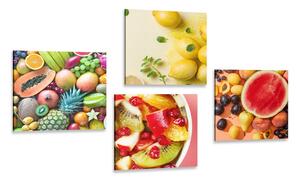 Set obrazů šťavnaté ovoce
