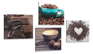 Set obrazů vůně dobré kávy